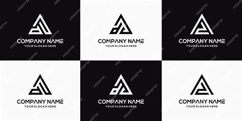 Premium Vector | Set of creative letter da logo design template