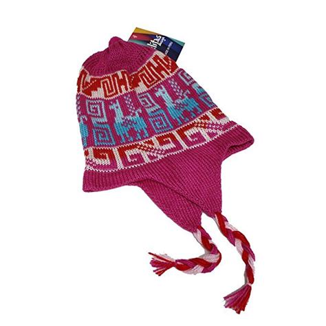 Amazon.com: CAP HAT CHULLO alpaca wool blend made in Peru colors Cherry ...