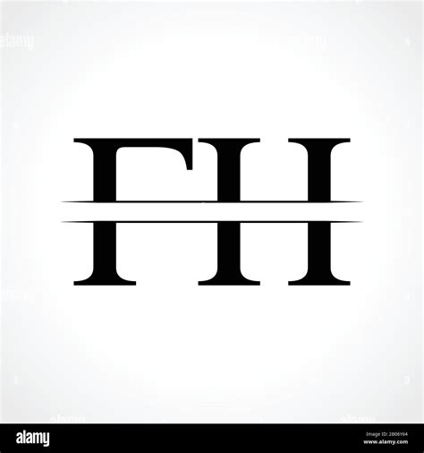 FH letter Type Logo Design vector Template. Abstract Letter FH logo Design Stock Vector Image ...