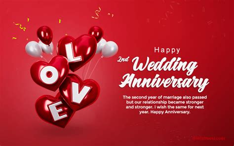 2nd Anniversary Wishes, Messages and Quotes - Wishes4Lover