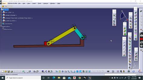 Slider crank mechanism animation - YouTube