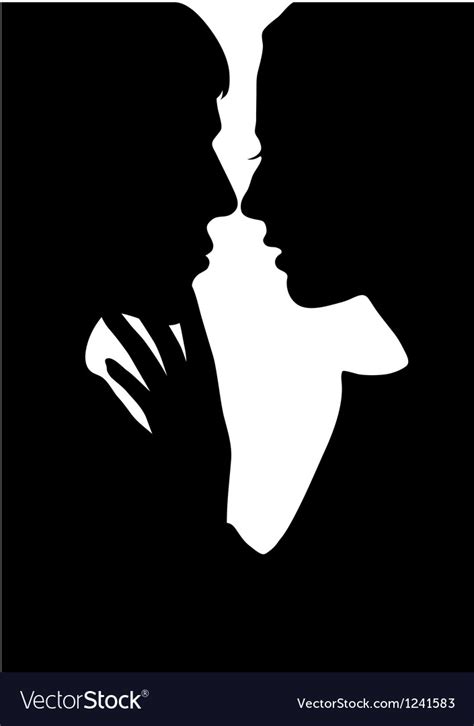 Silhouette lovers Royalty Free Vector Image - VectorStock