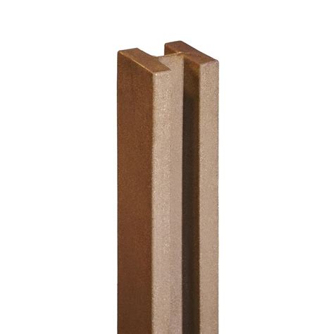 SimTek 5 in. x 5 in. x 8-1/2 ft. Ashland Red Cedar Composite Fence Line ...