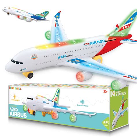 Buy Kidsthrill Kids Airplane Toy, Bump & Go Technology, Toy Airplane ...