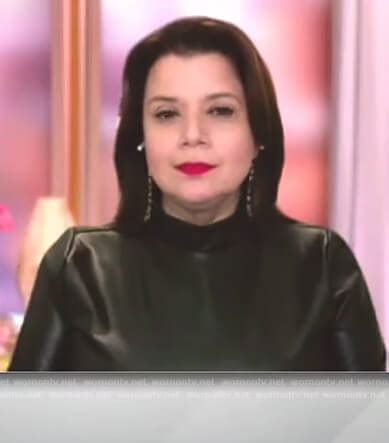 WornOnTV: Ana’s black leather top on The View | Ana Navarro | Clothes ...