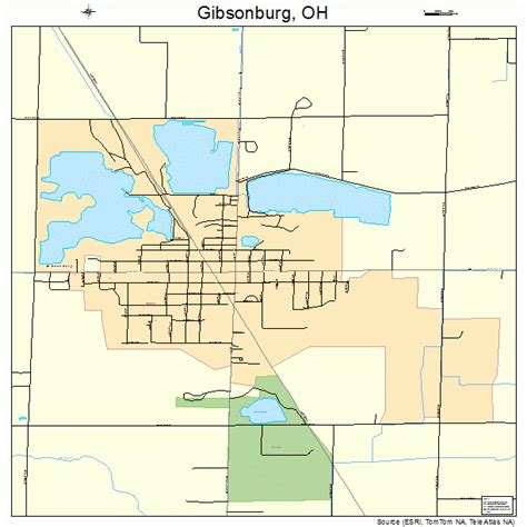 Gibsonburg Ohio Street Map 3930072