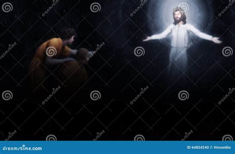 Jesus Forgives Sinners Illustration Stock Illustration - Illustration ...