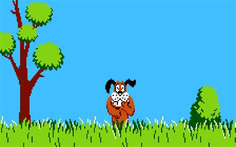 Duck Hunt game wallpaper Duck Hunt #8-bit Nintendo Entertainment System #dog #nostalgia #2K # ...