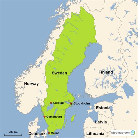 Sweden Islands Map