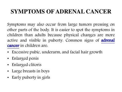 Adrenal Gland Cancer Symptoms - CancerWalls