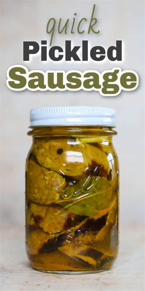 This easy quick pickled sausage recipe will be just the ticket to get those sausages pickled and ...