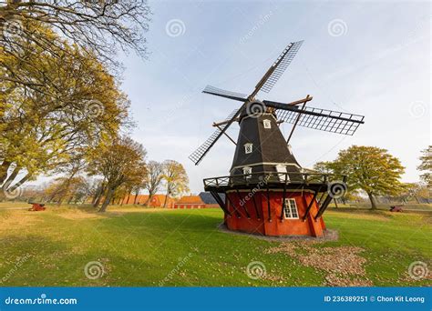 Historical Windmill in the Kastellet, Copenhagen Stock Image - Image of foliage, copenhagen ...