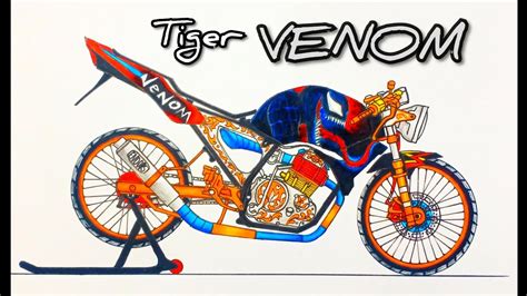 HEREX TIGER VENOM, menggambar motor herex,menggambar motor drag ...