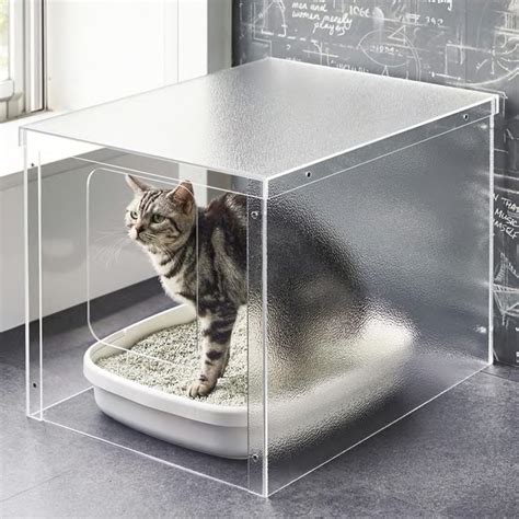 Minimalist Acrylic Cat Litter Box Cover | The Green Head