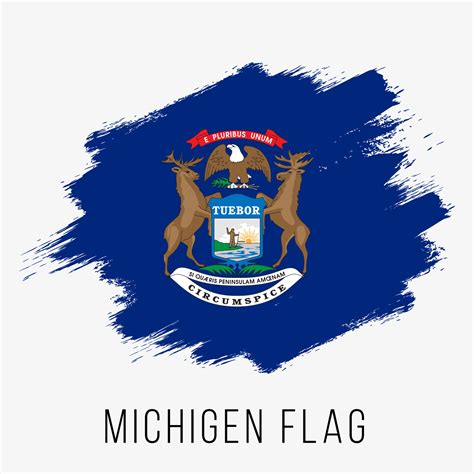 USA State Michigan Grunge Vector Flag Design Template 18811261 Vector Art at Vecteezy