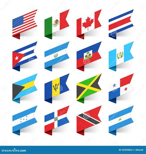 Flags Of The World, North America Stock Vector - Image: 52594062