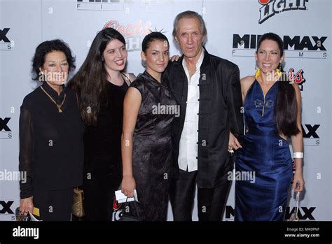 David Carradine posing with wife and kids at the "KILL BILL VOL.1 PREMIERE" at the Chinese ...