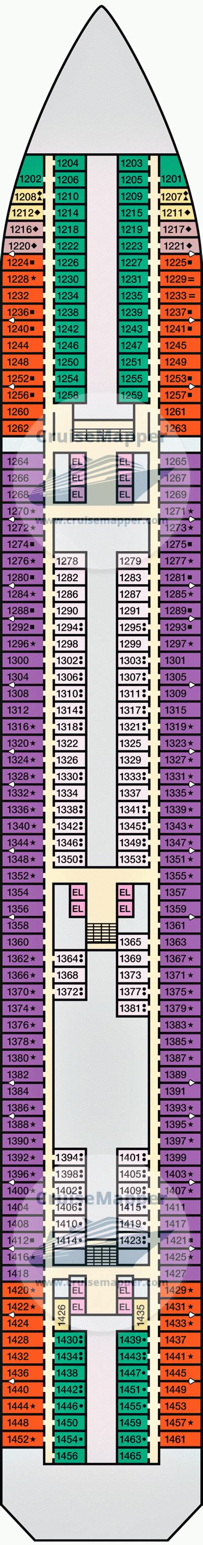 Carnival Conquest deck 1 plan | CruiseMapper