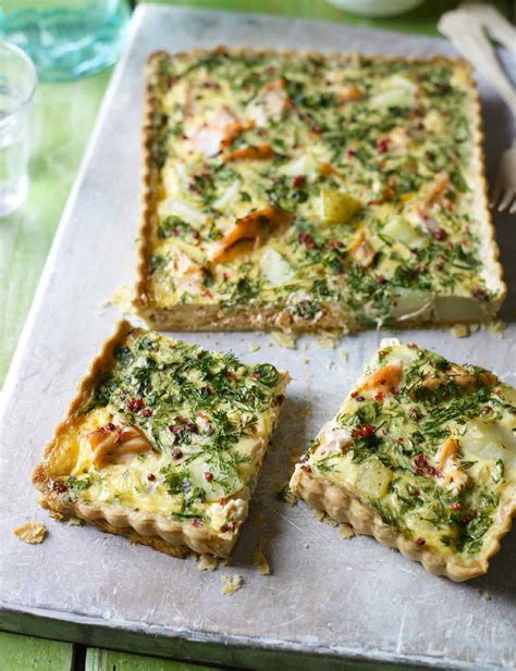 Salmon and watercress quiche | Sainsbury`s Magazine