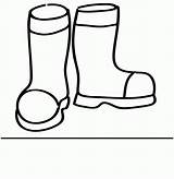Snow Boots Coloring Pages sketch template