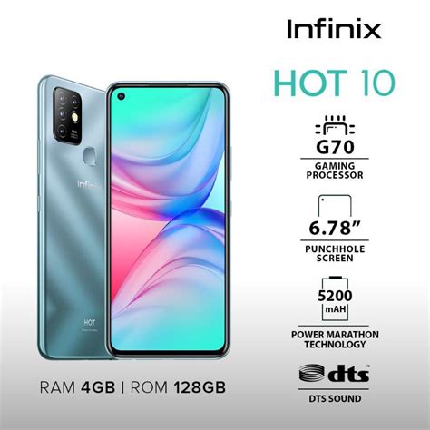 Infinix Hot 10 4GB + 128GB, G70 Chipset | Shopee Philippines