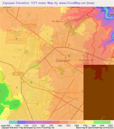 Elevation of Zapopan,Mexico Elevation Map, Topography, Contour