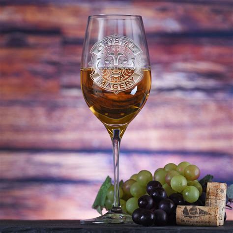Engraved Ravenscroft White Wine Stem Glasses with Logo– Crystal Imagery