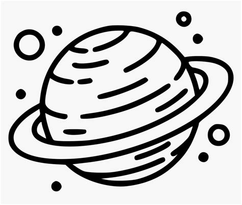 Planet Saturn - Saturn Planet Drawing, HD Png Download , Transparent ...