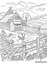 Discover The Best Farm Coloring Pages At GBcoloring sketch template