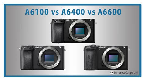 Sony A6100 vs A6400 vs A6600 - The 10 main differences - Mirrorless ...