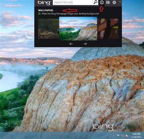 How to set Bing Homepage image as windows 8 desktop background