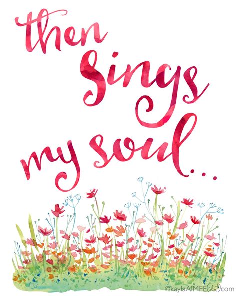 Free 8x10 Hymn Printable Art: Then Sings My Soul - so pretty for spring ...