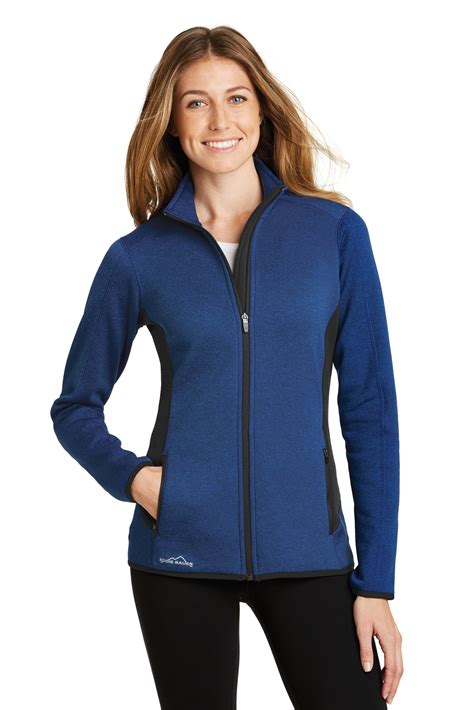 EB239 – Eddie Bauer Ladies Full-Zip Heather Stretch Fleece Jacket ...