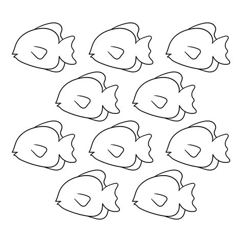 10 Best Printable Fish Pattern - printablee.com | Fish patterns, Fish template, Fish printables