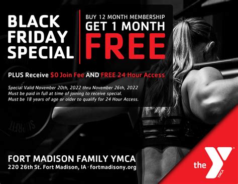 BLACK FRIDAY SPECIAL starts Sunday!!! – FORT MADISON FAMILY YMCA