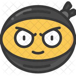 Ninja Emoji Icon - Download in Colored Outline Style