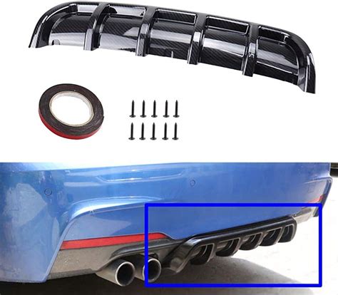 Buy Rear Diffuser Universal Car Rear Bumper Diffusers Spoiler Lip Kit Aerodynamic Shark 6 Fin ...