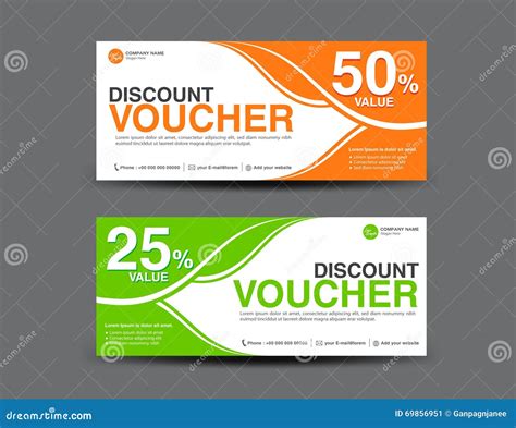 Discount Voucher Fast Food Template Design. Set Of Pizza, Hamburger ...