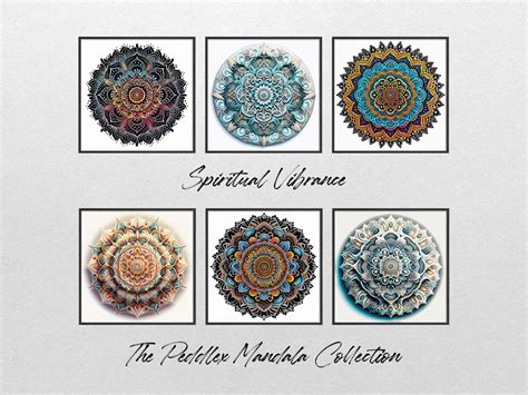 Set of 6 Mandala Wall Art, Spiritual Wall Art, Mandala Art, Mandala Wall Decor, Mandala Deco ...