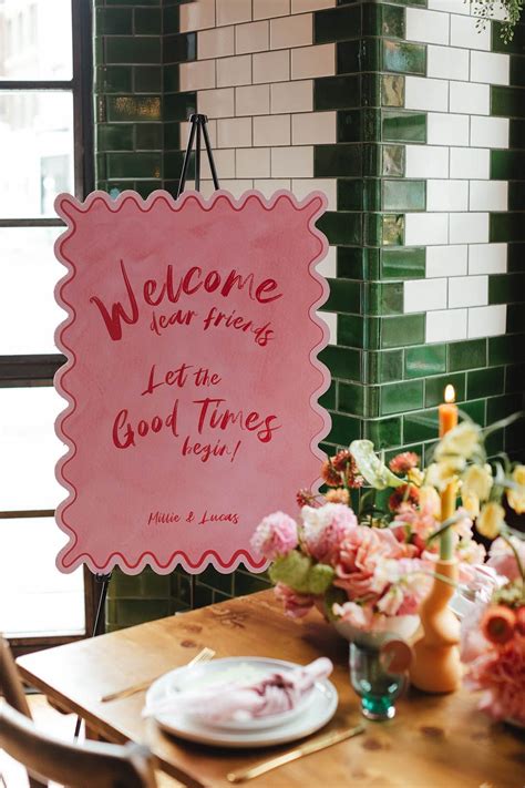 pink and red wedding welcome sign Wedding Mood Board, Wedding Inspo ...
