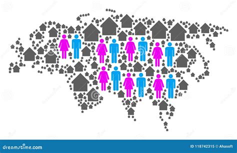 Population Eurasia Map stock vector. Illustration of habitation - 118742315