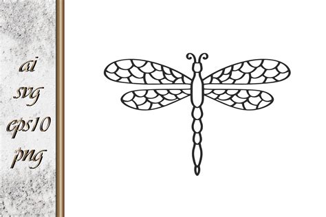 Insect Dragonfly Stencil Animal Vector Graphic by IrynaShancheva · Creative Fabrica