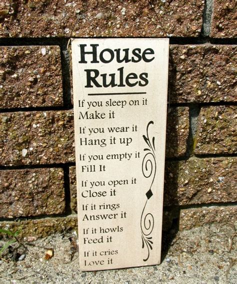 Funny House Rules Sign A must have for those of by WordsofWisdomNH