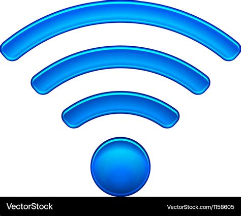 Wireless network symbol wifi icon Royalty Free Vector Image