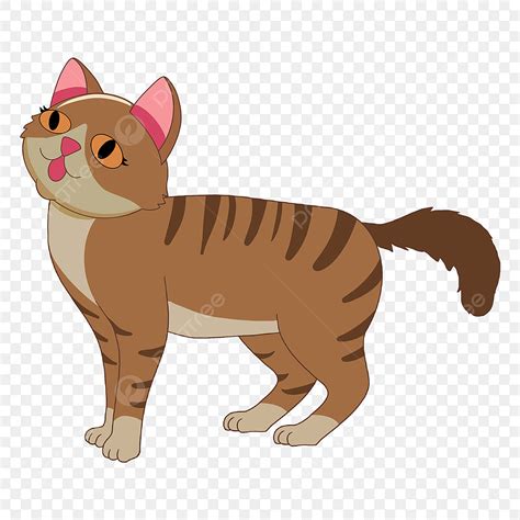 Desenhos Animados Desenhados à Mão E Clipart De Gato Marrom PNG , A Cauda, Desenho Animado ...