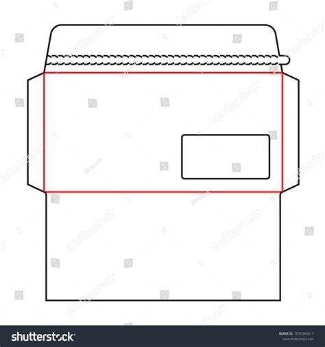 Envelope Dl Size Wallet Die Cut Stock Vector (Royalty Free) 1091045417 ...