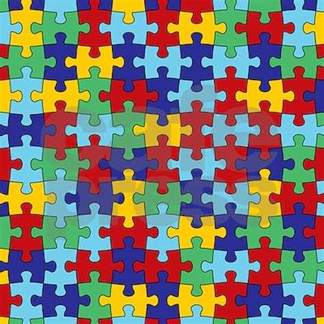 Autism Awareness Puzzle Piece Pattern Mini Button by MissThree - CafePress