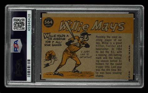 Willie Mays 1960 Topps #564 All-Star (PSA 8) (OC) | Pristine Auction