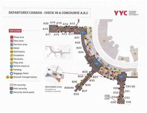 Calgary International Airport (YYC) terminal map (Departur… | Flickr