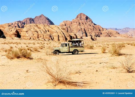 Safari in Wadi Rum Desert, Jordan. Stock Image - Image of outdoor, heat: 45992801